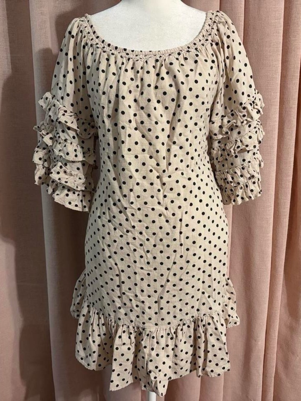 Polka Dot Ruffle Babydoll Dress Chic Coquette